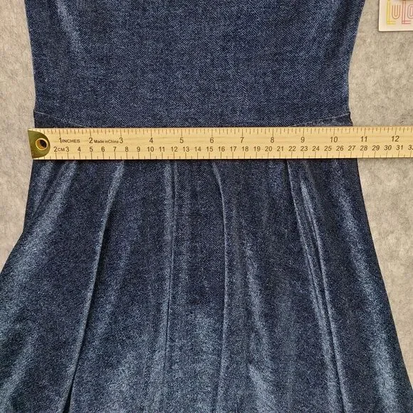 Brand NEW LuLaRoe Nicole XXS Dress‎ Dark Blue Velvet - Picture 6 of 9